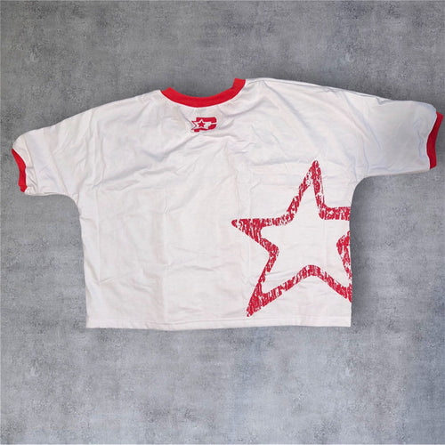 Cropped “Red Vendetta Star” T-Shirt