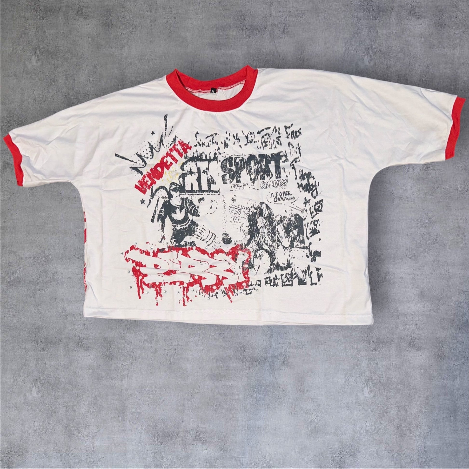 Cropped “Red Vendetta Star” T-Shirt